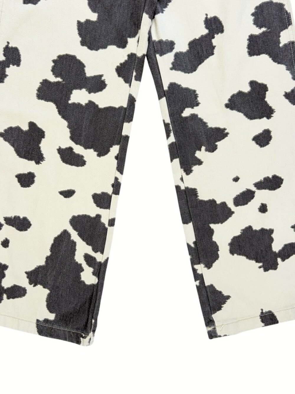 Cow Print Brown & Cream Women’s Trendy Western Denim High Rise Wide Leg Size XS - Picture 10 of 10